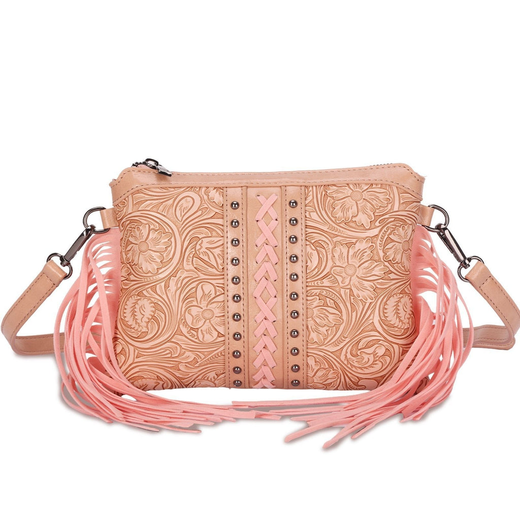 Bohemian-style Tassel Crossbody PU Leather Printed Women's Bag